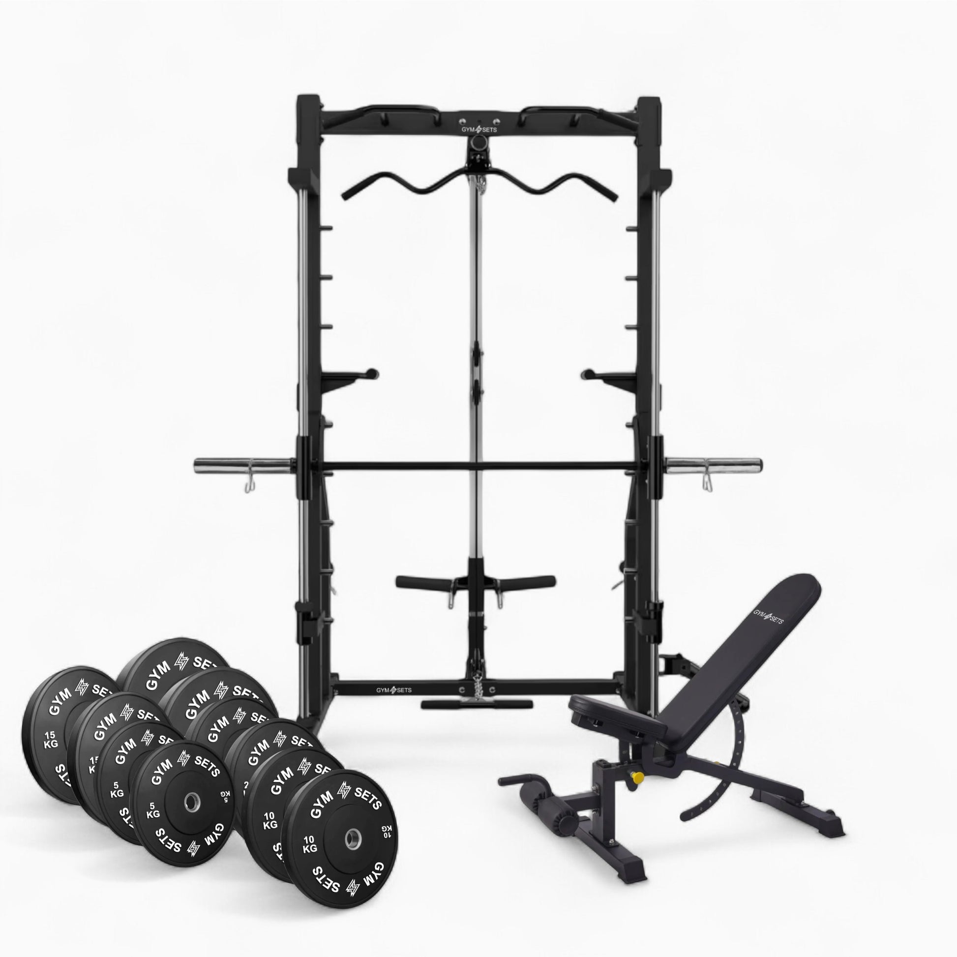 Heavy-Duty Cable & Smith Machine Gym Equipment For Home And Commercial Use. Perfect For Squats, Bench Press, Lat Pulldowns, Curls, & Full-Body Strength Training
