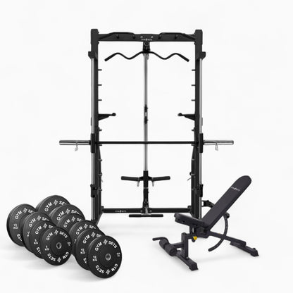 Heavy-Duty Cable & Smith Machine Gym Equipment For Home And Commercial Use. Perfect For Squats, Bench Press, Lat Pulldowns, Curls, & Full-Body Strength Training