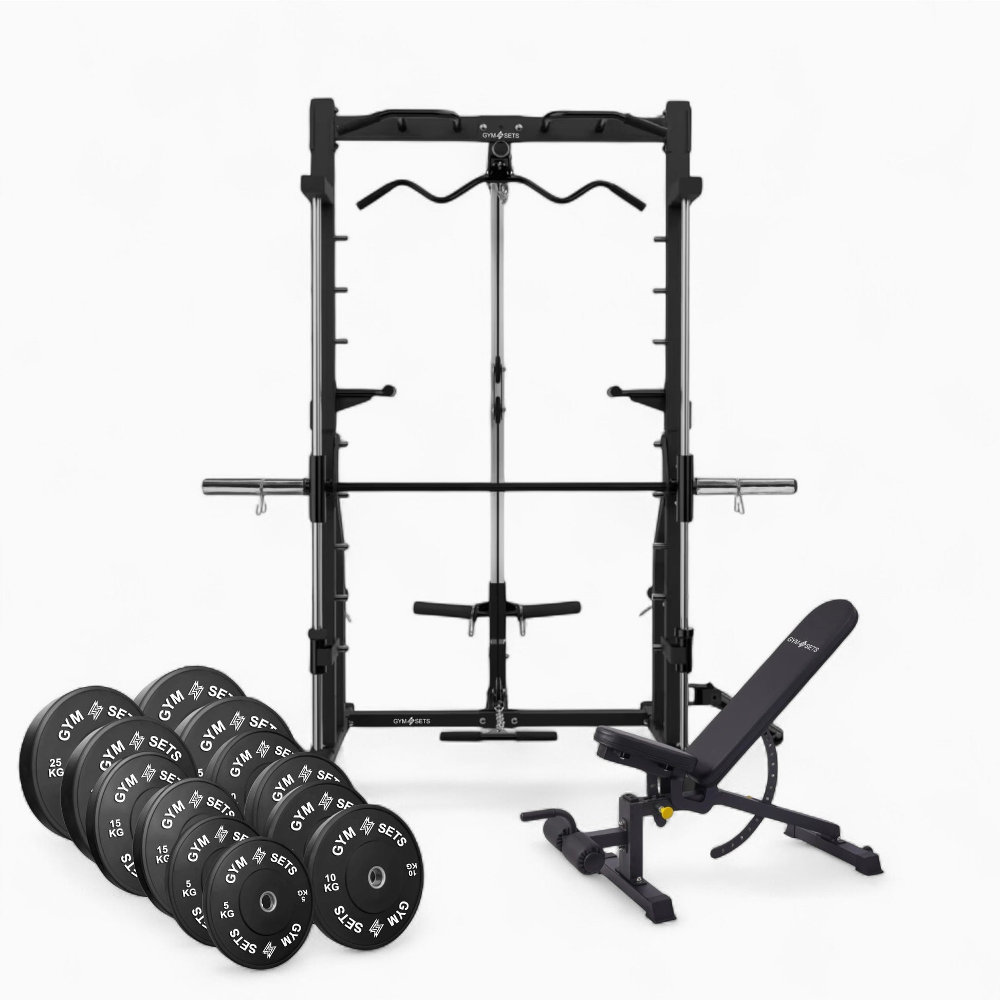 Heavy-Duty Cable & Smith Machine Gym Equipment For Home And Commercial Use. Perfect For Squats, Bench Press, Lat Pulldowns, Curls, & Full-Body Strength Training