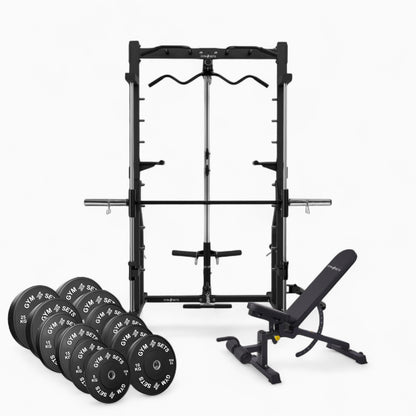 Heavy-Duty Cable & Smith Machine Gym Equipment For Home And Commercial Use. Perfect For Squats, Bench Press, Lat Pulldowns, Curls, & Full-Body Strength Training