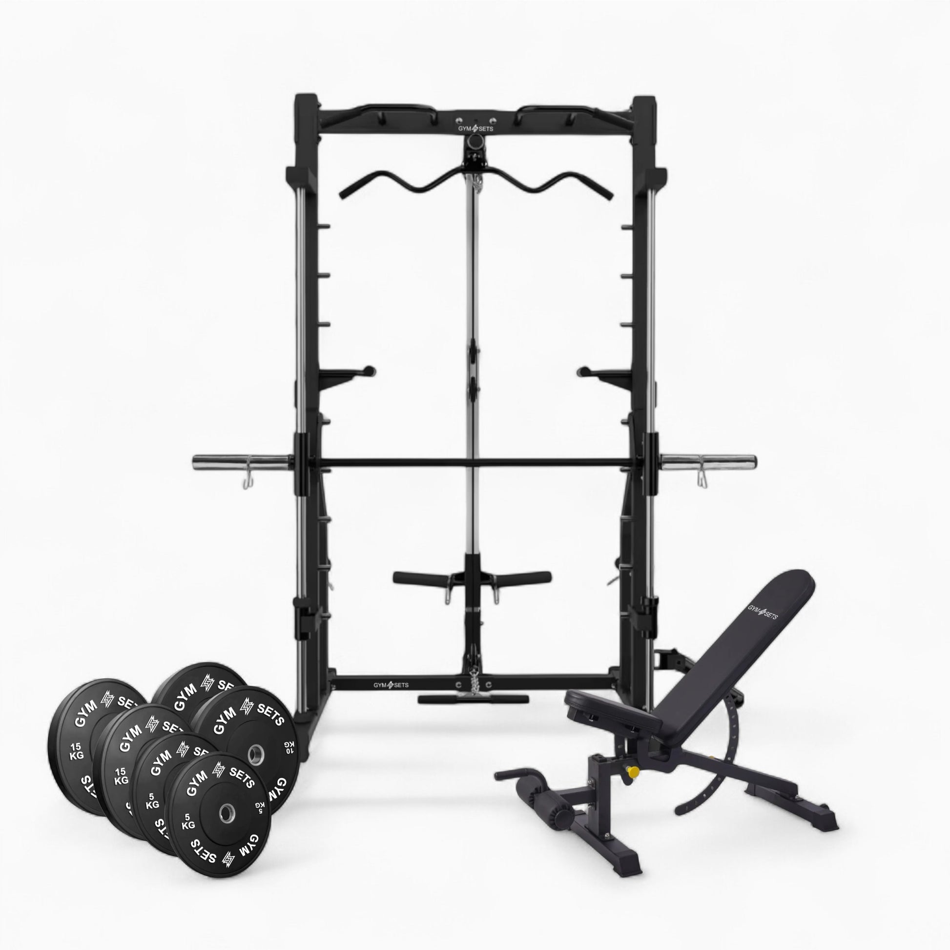 Heavy-Duty Cable & Smith Machine Gym Equipment For Home And Commercial Use. Perfect For Squats, Bench Press, Lat Pulldowns, Curls, & Full-Body Strength Training