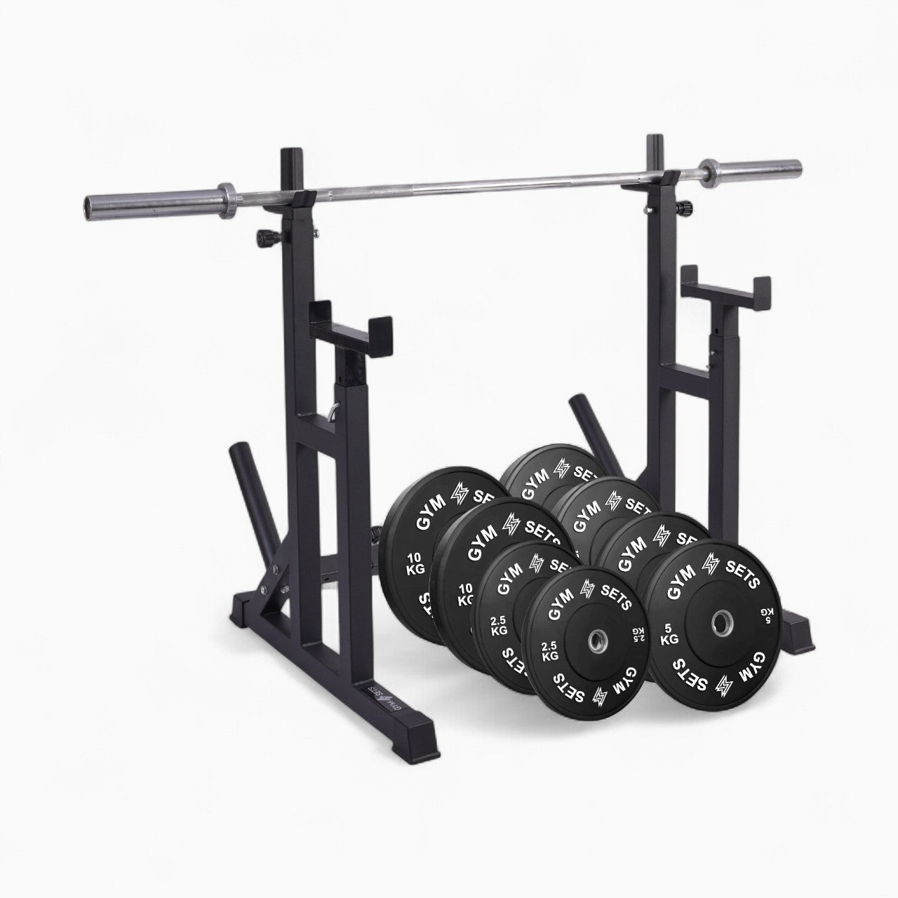 Heavy Duty Adjustable Rack Bench Squat Dip Plates Power Stand Home Gym