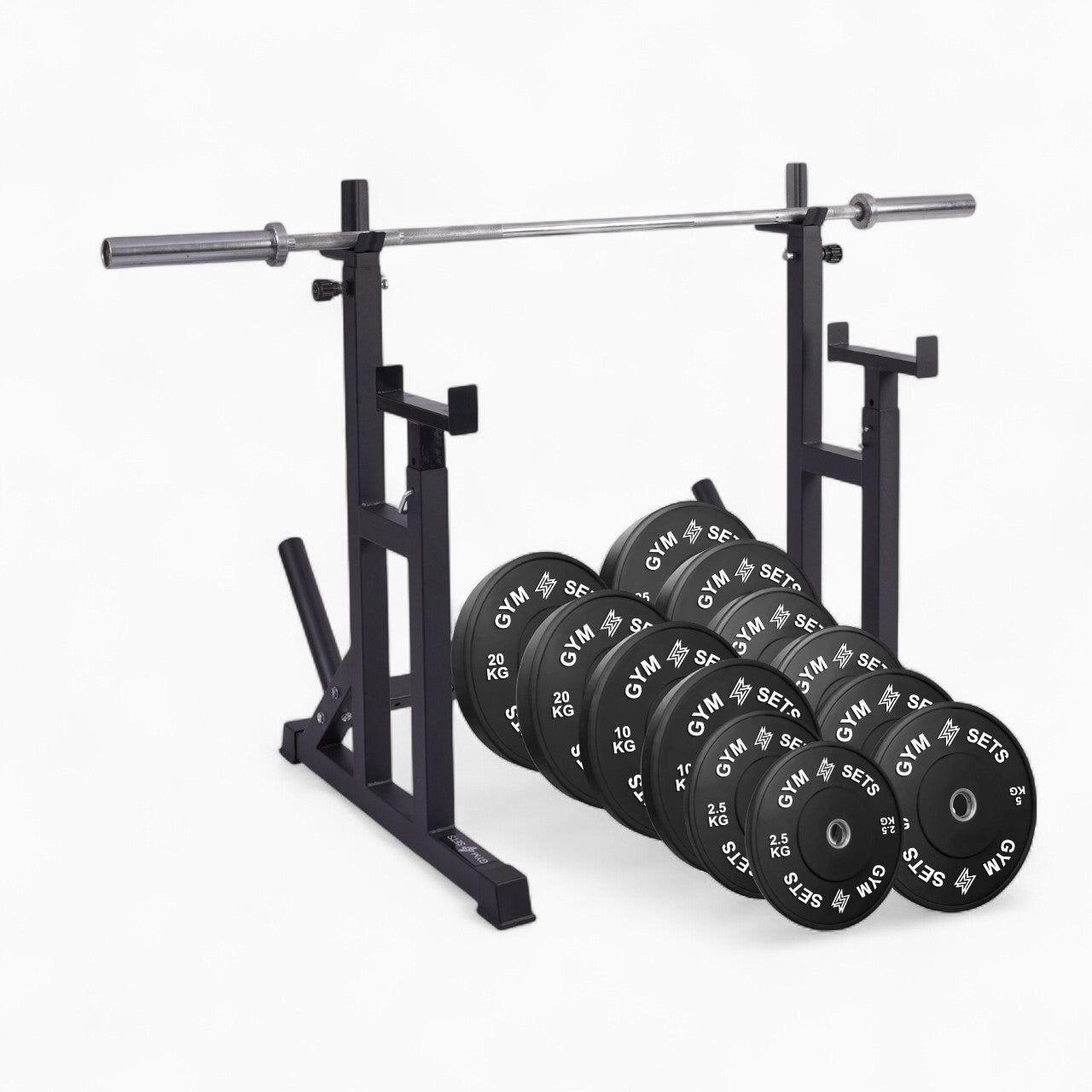 Heavy Duty Adjustable Rack Bench Squat Dip Plates Power Stand Home Gym