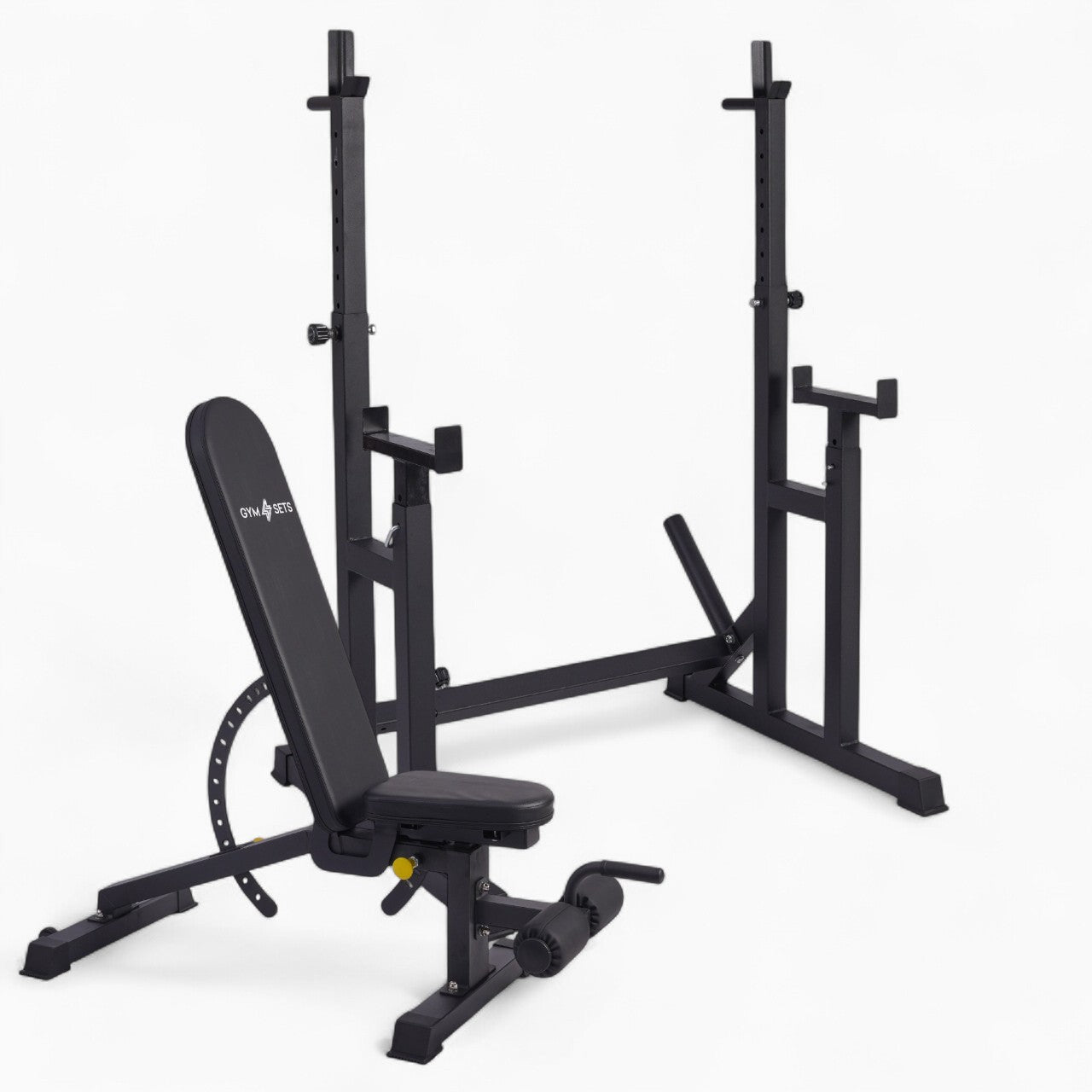 Heavy Duty Adjustable Rack Bench Squat Dip Plates Power Stand Home Gym