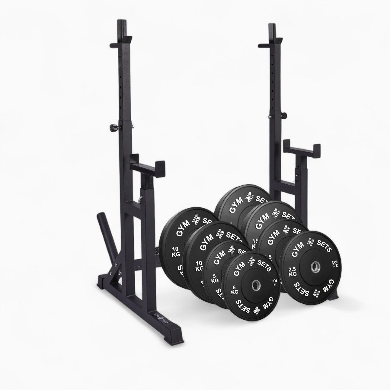Heavy Duty Adjustable Rack Bench Squat Dip Plates Power Stand Home Gym