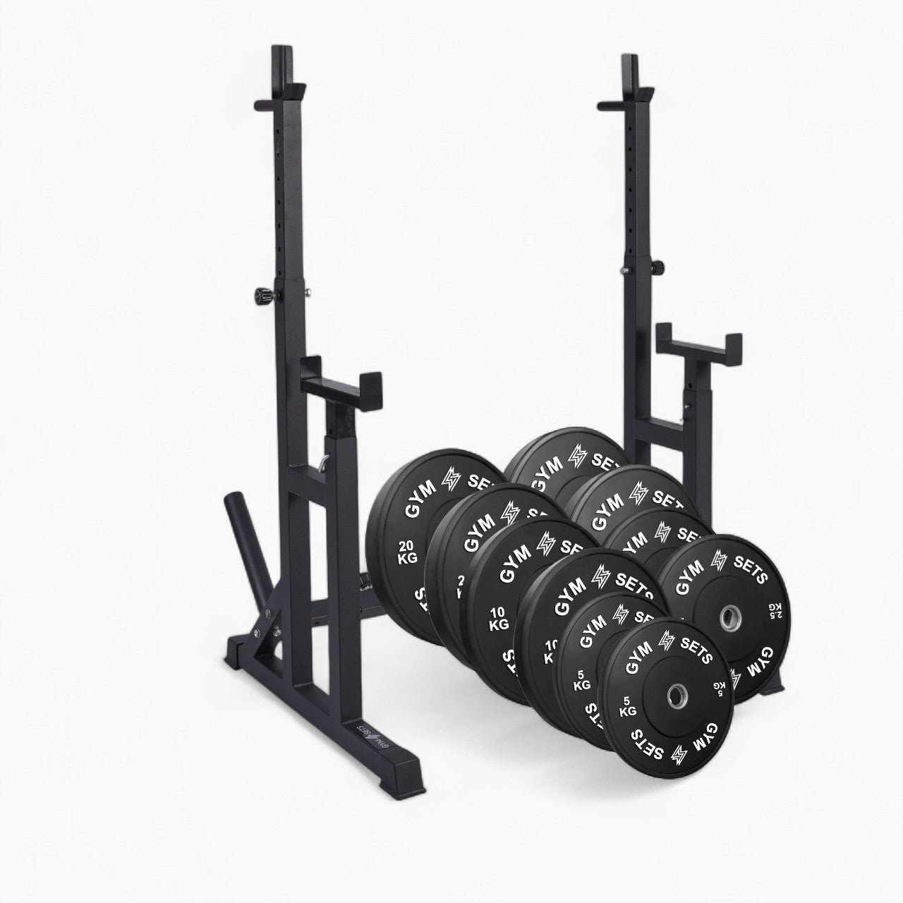 Heavy Duty Adjustable Rack Bench Squat Dip Plates Power Stand Home Gym