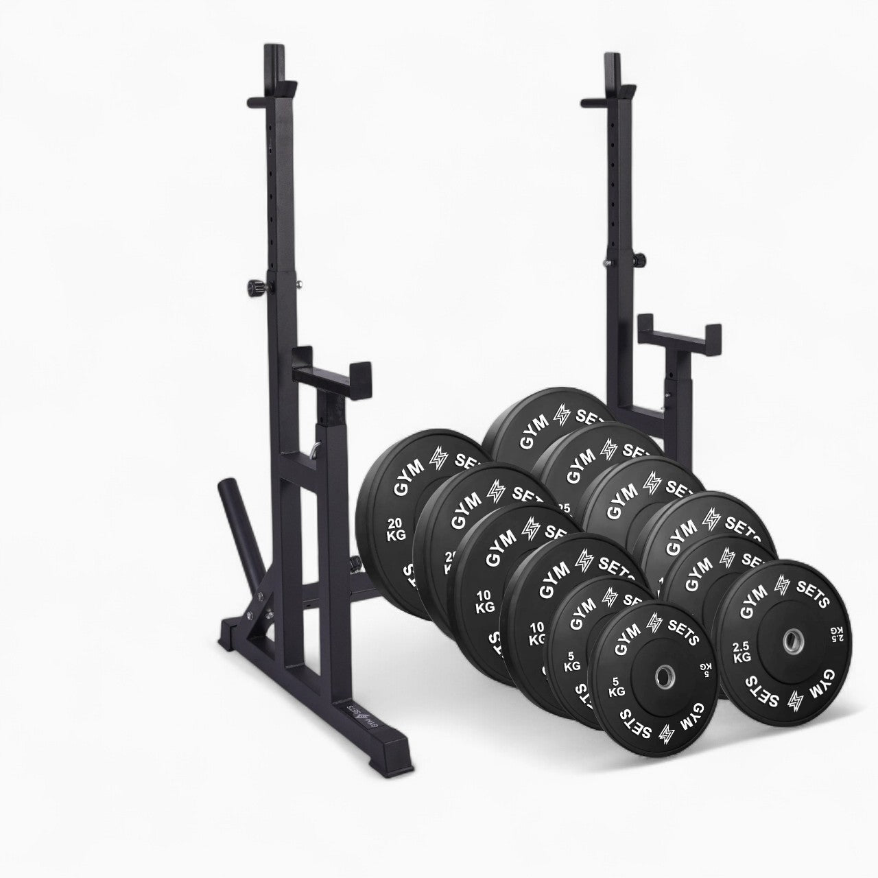 Heavy Duty Adjustable Rack Bench Squat Dip Plates Power Stand Home Gym