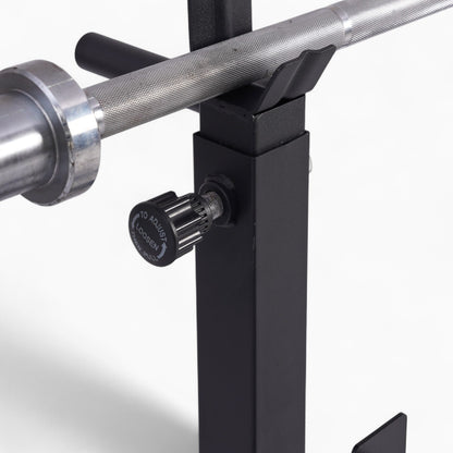 Heavy Duty Adjustable Rack Bench Squat Dip Plates Power Stand Home Gym