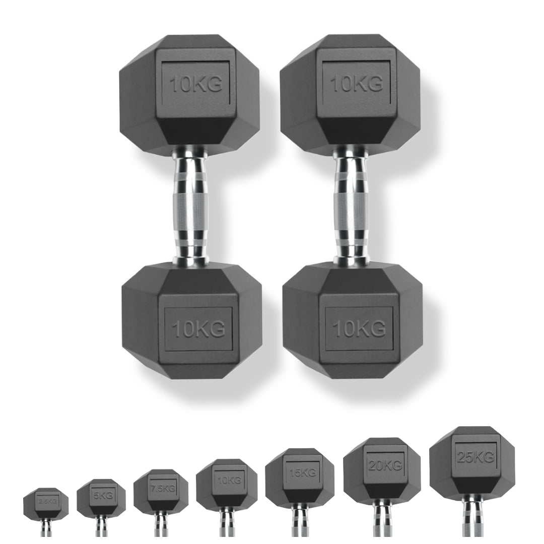 Hex Dumbbells - 10kg Pair