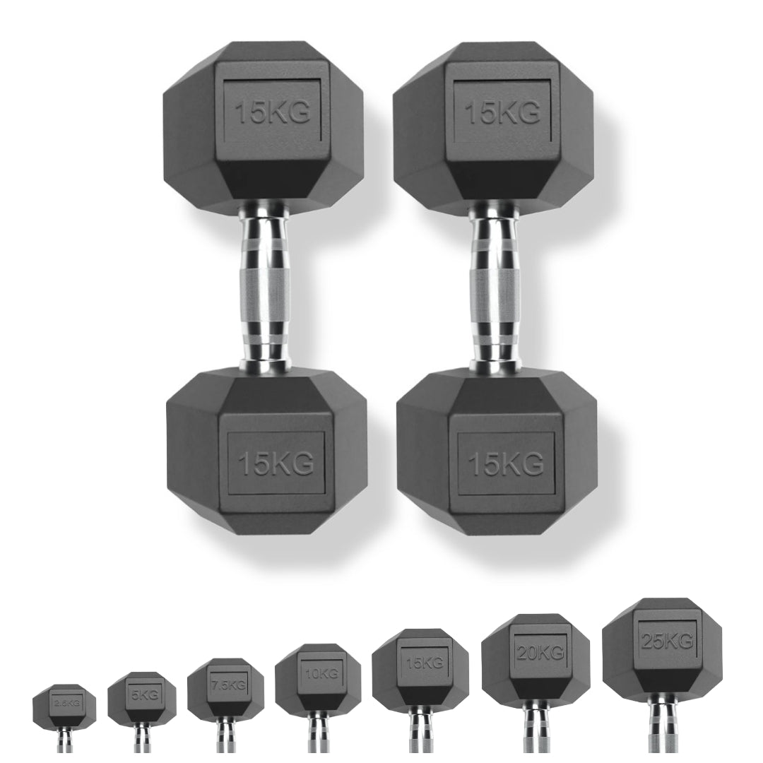 Hex Dumbbells - 15kg Pair