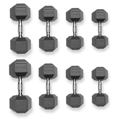 Hex Dumbbells - 15kg to 22.5kg Set