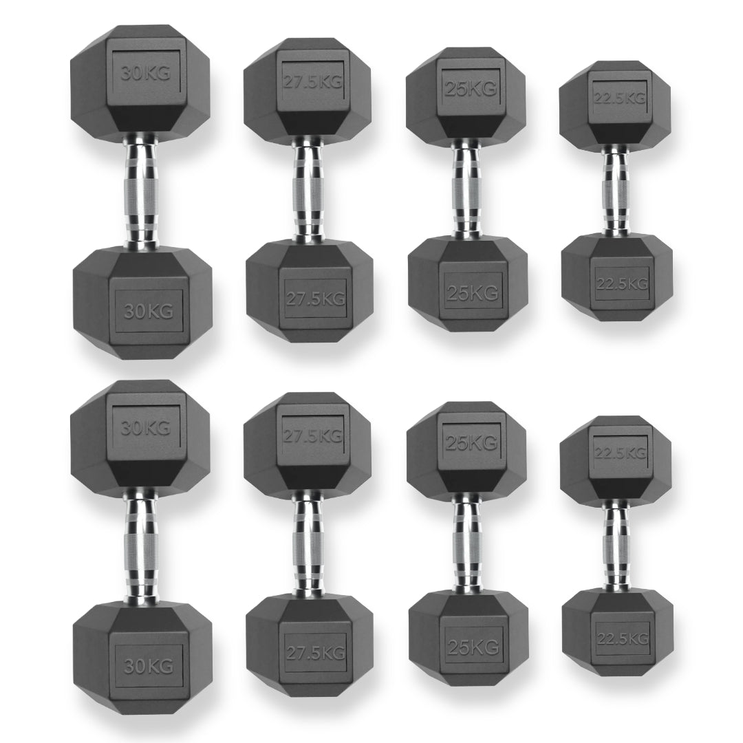 Hex Dumbbells - 22.5kg to 30kg Set