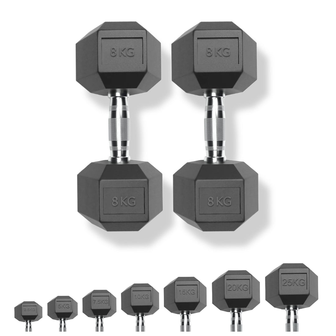 Hex Dumbbells - 8kg Pair