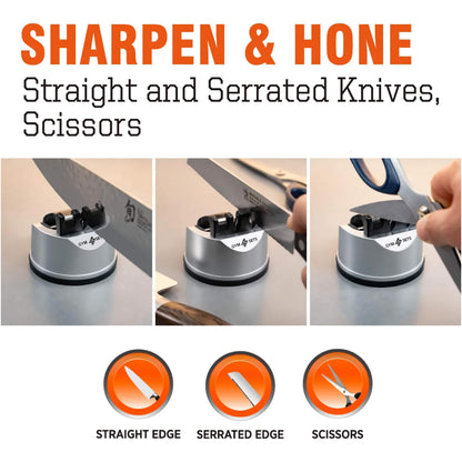 Kitchen Knife & Scissors Sharpening: 3-Stage Sharpener To Repair Blade