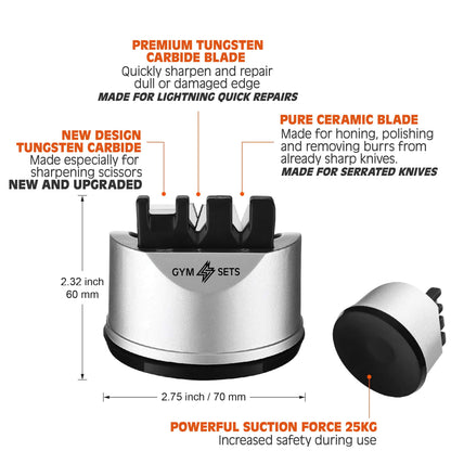 Kitchen Knife & Scissors Sharpening: 3-Stage Sharpener To Repair Blade