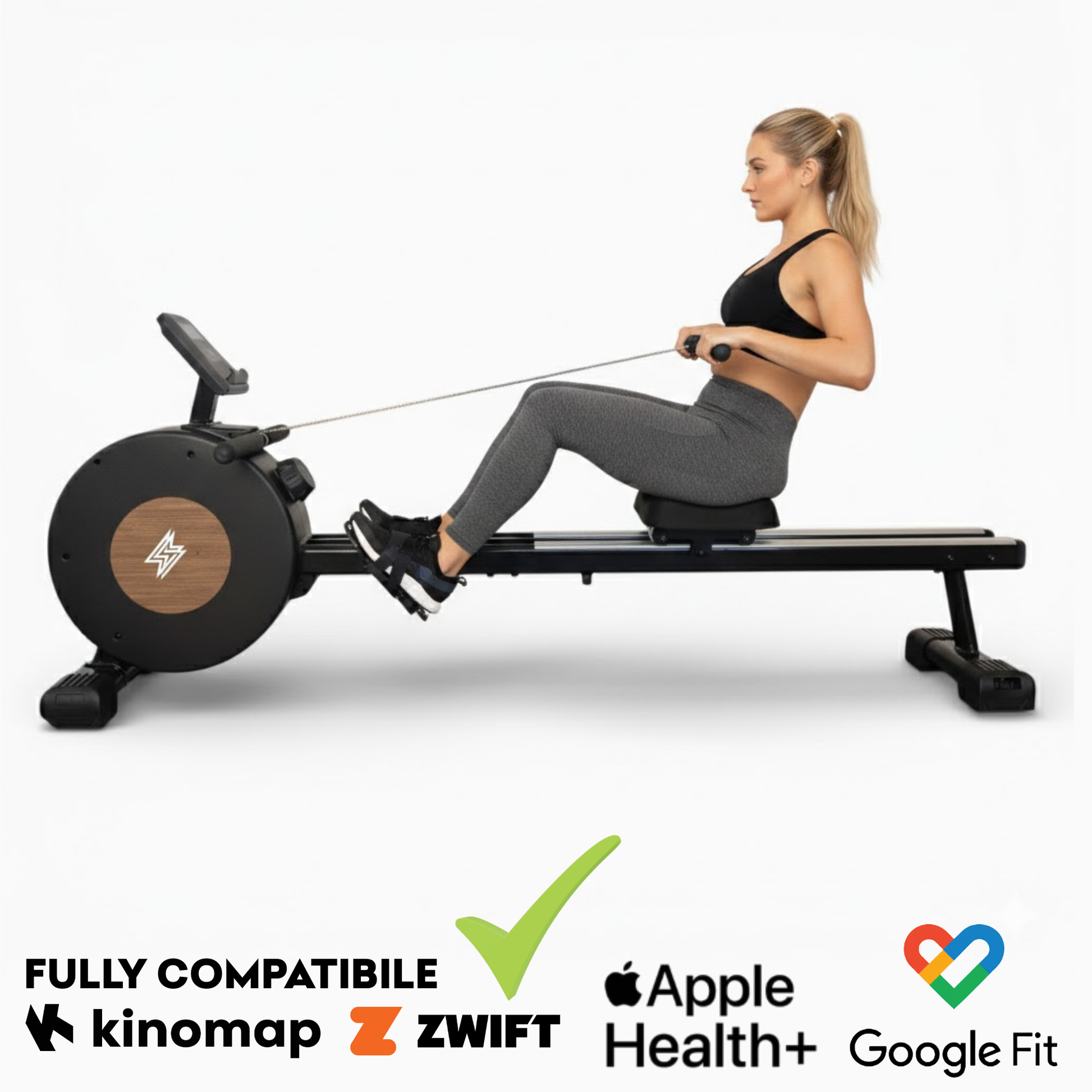 Magnetic Rowing Machine For Home Fitness, Folding Seated Rower Gym