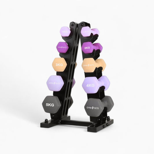 Neoprene Dumbbell Rack – Heavy-Duty Durable Soft Grip Organised Safe