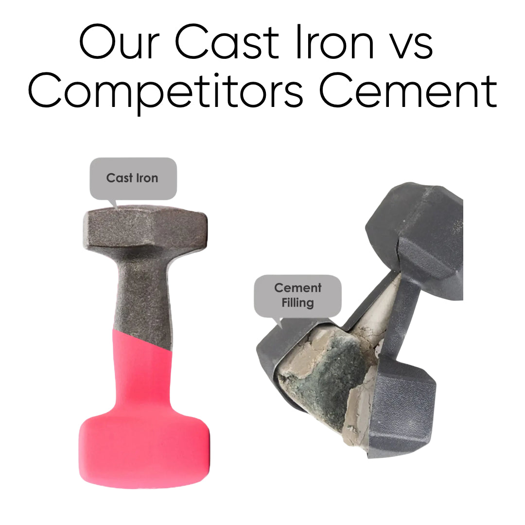 Neoprene Dumbbells - 1kg to 10kg Vinyl Mens & Women Hex Home Weights