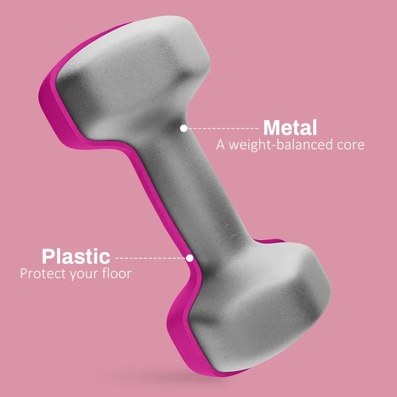Neoprene Dumbbells - 3kg, 4kg, 5kg Vinyl Mens & Women Hex Home Weights
