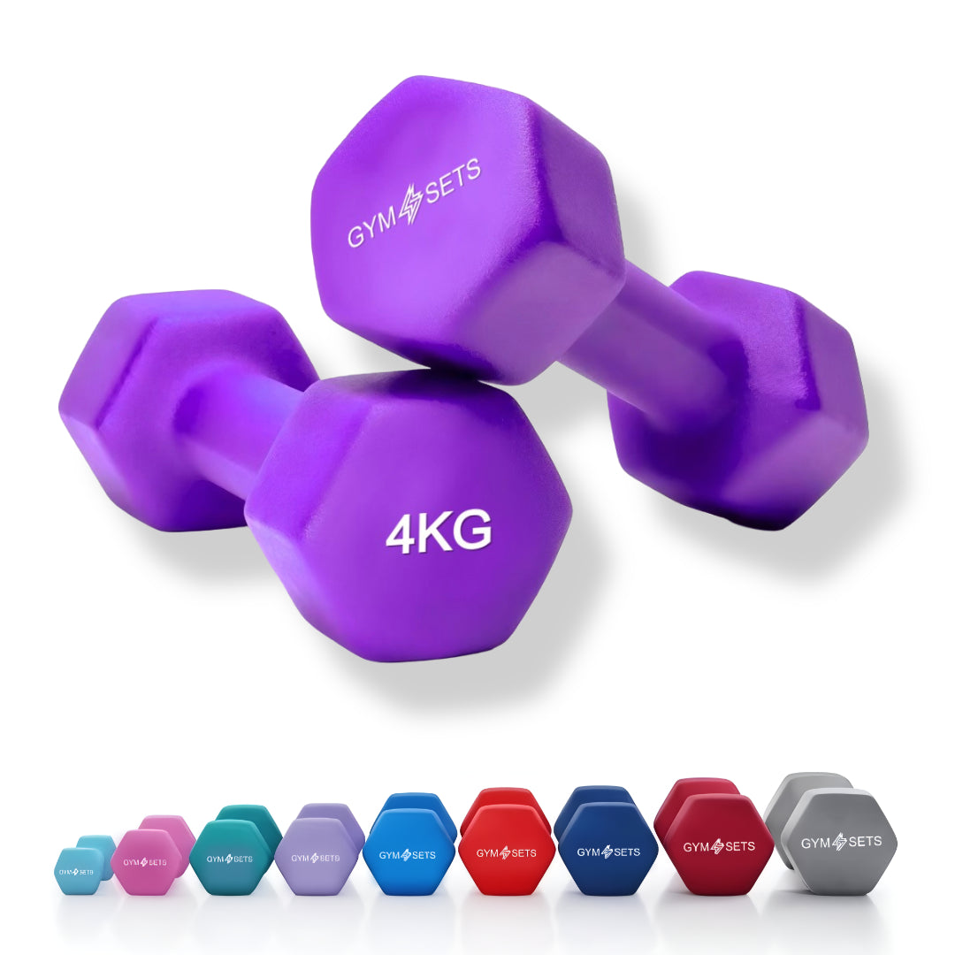 44lb Neoprene store Dumbbell Set 10lb & 12lb Pairs