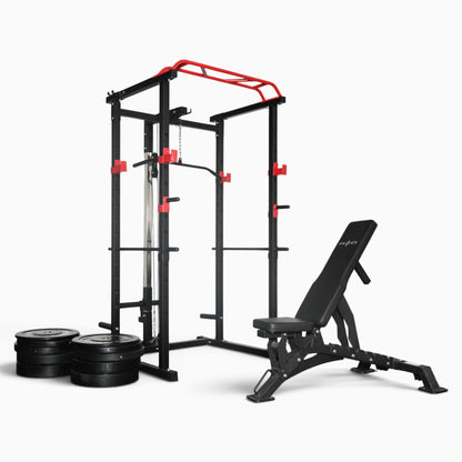 GymSets Power Cage with Cable Pulley