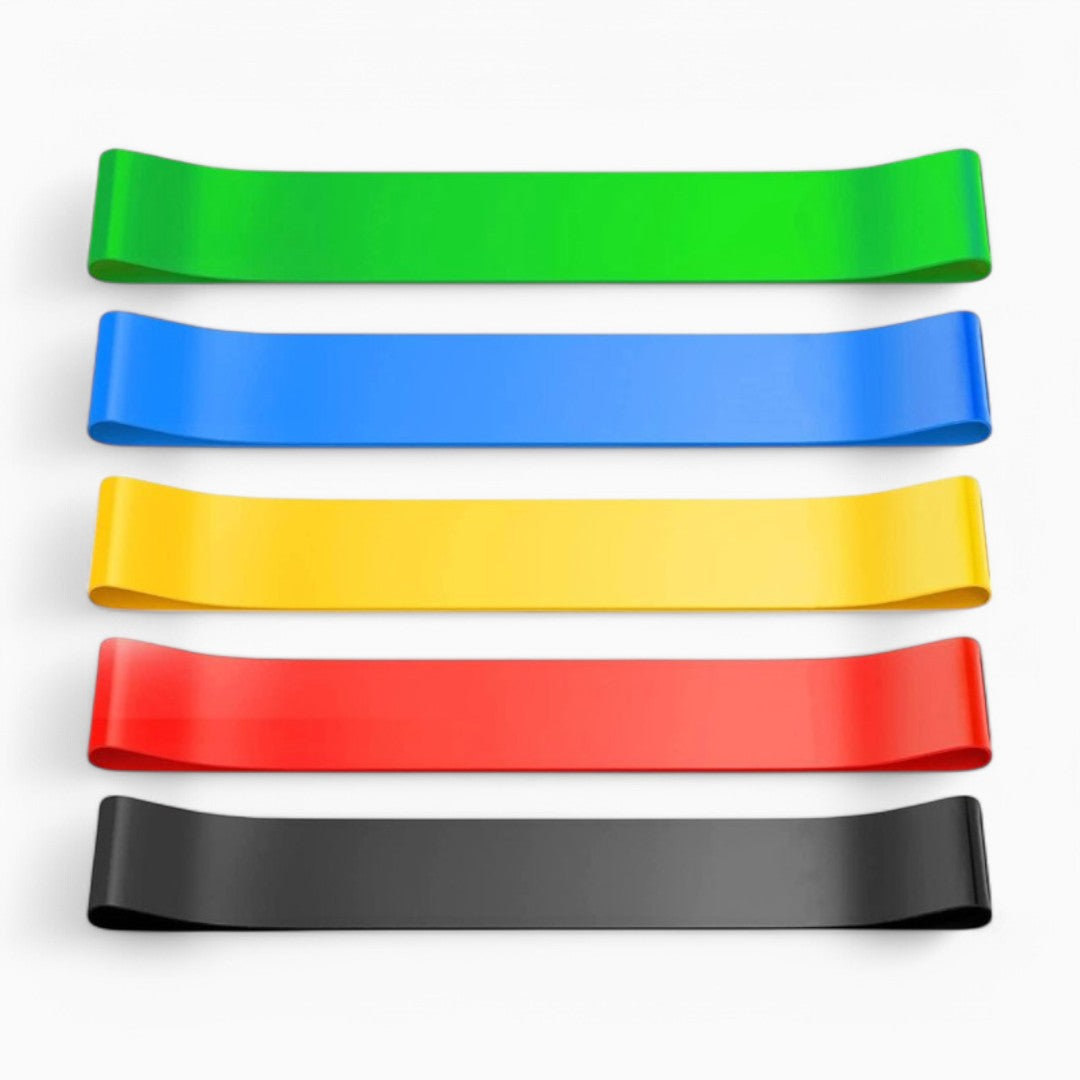 Portable Resistance Bands – 5 Light Bands For Travel & Fitness