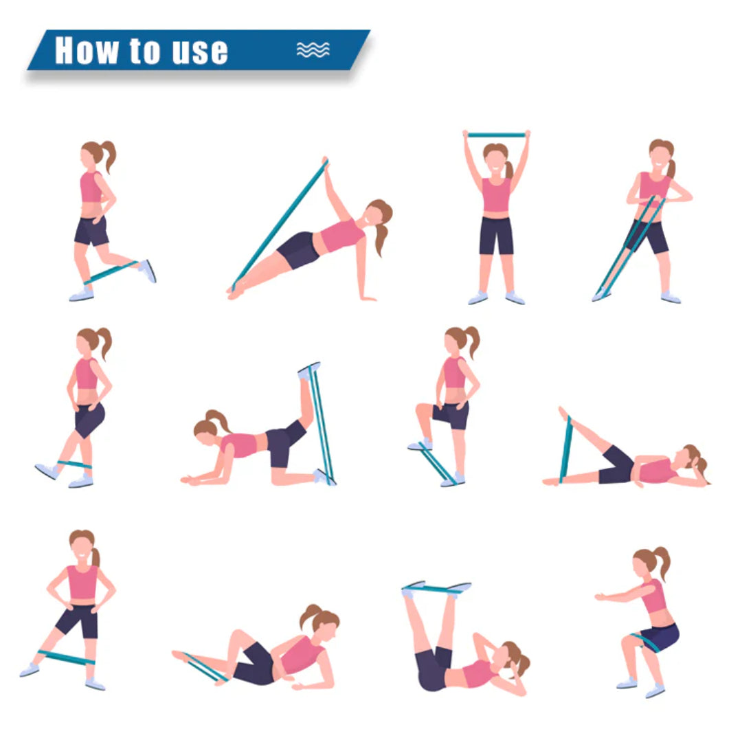 Portable Resistance Bands – 5 Light Bands For Travel & Fitness