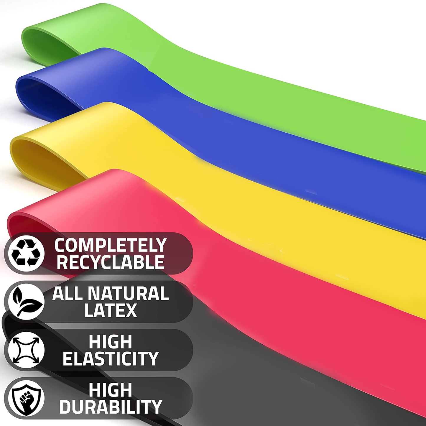 Portable Resistance Bands – 5 Light Bands For Travel & Fitness