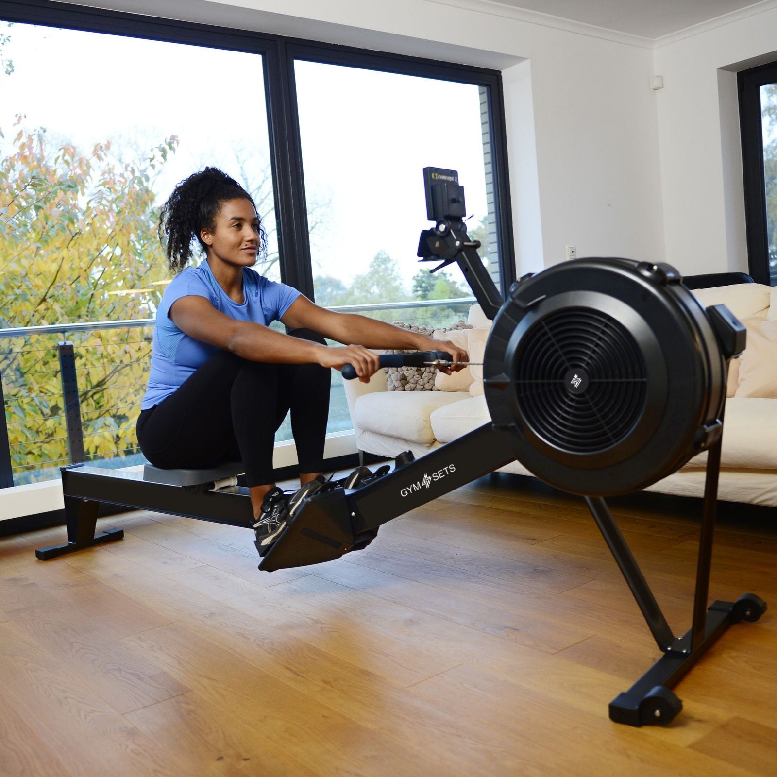 Row Erg - Rowing Machine 2.0 Fitness Seated Electronic Foldable Rower 