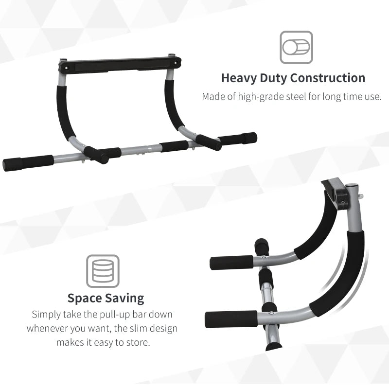 Strong Home Gym Pull Up Bar with Safe Non-Slip Comfort Grips