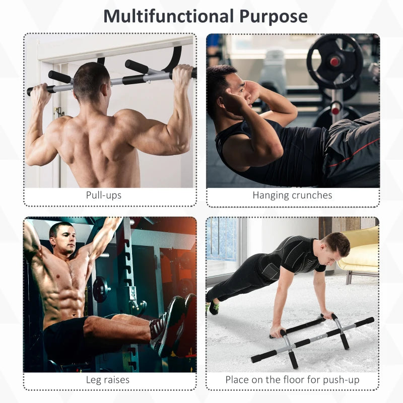 Strong Home Gym Pull Up Bar with Safe Non-Slip Comfort Grips