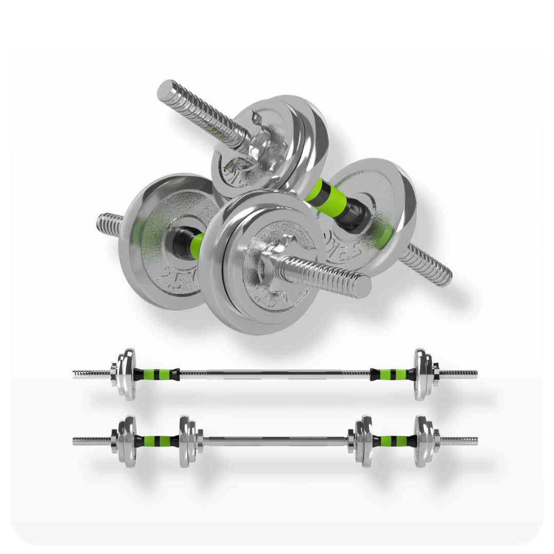 20kg Steel Adjustable Dumbbell Barbell Set