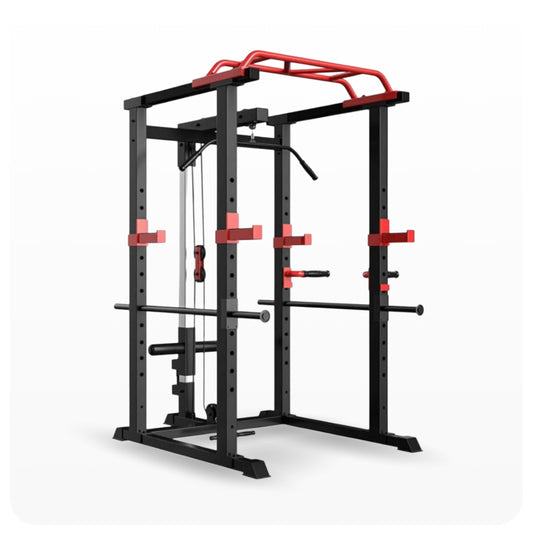 GymSets Power Cage with Cable Pulley