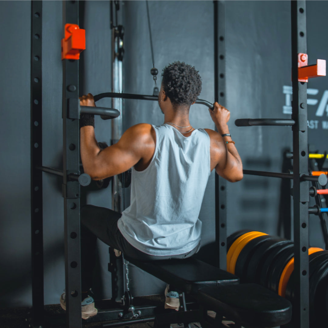 GymSets Power Cage with Cable Pulley