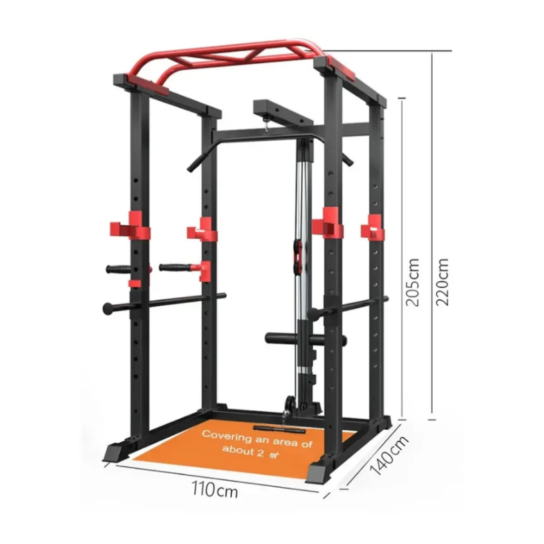 GymSets Power Cage with Cable Pulley