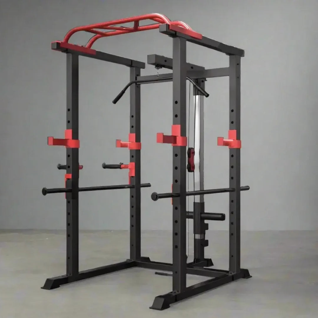 GymSets Power Cage with Cable Pulley