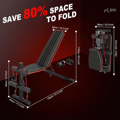 Adjustable & Foldable Weight Bench