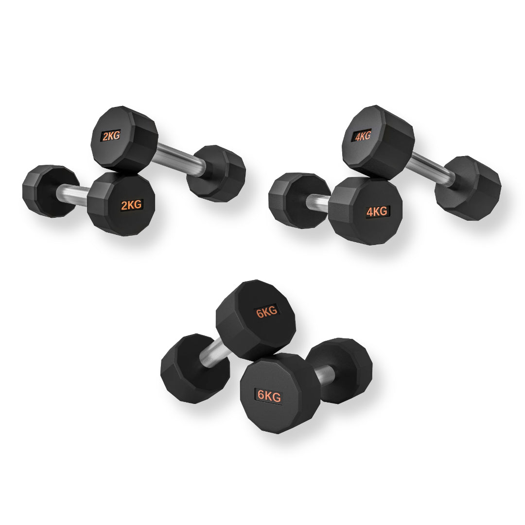 Double Hex Dumbbell Pairs