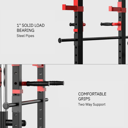 GymSets Power Cage with Cable Pulley