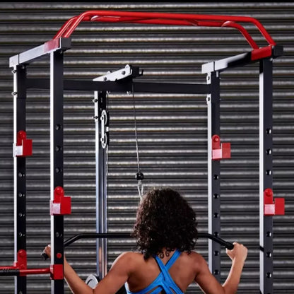 GymSets Power Cage with Cable Pulley