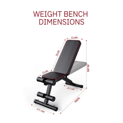 Adjustable & Foldable Weight Bench