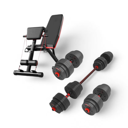 Adjustable Dumbbell Barbell Set (20/25/30kg)