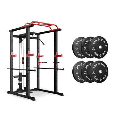 GymSets Power Cage with Cable Pulley