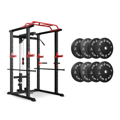 GymSets Power Cage with Cable Pulley