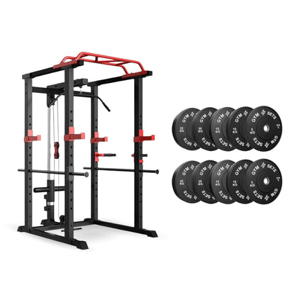 GymSets Power Cage with Cable Pulley