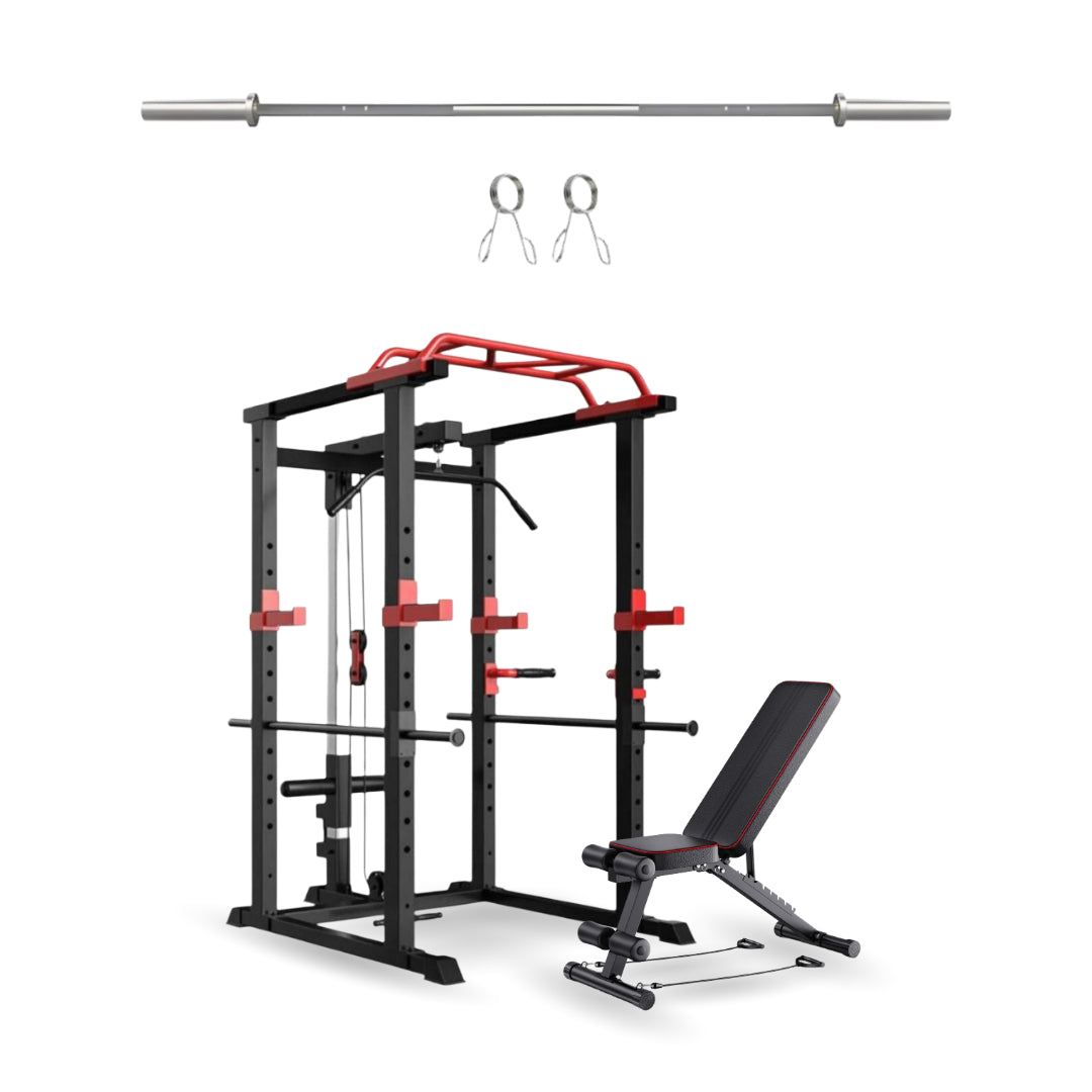 GymSets Power Cage with Cable Pulley