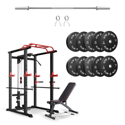 GymSets Power Cage with Cable Pulley