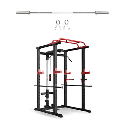 GymSets Power Cage with Cable Pulley