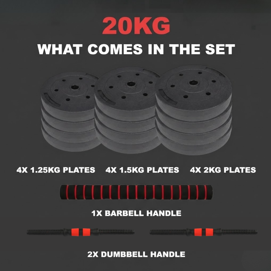 GymSets Adjustable Dumbbell Barbell Set