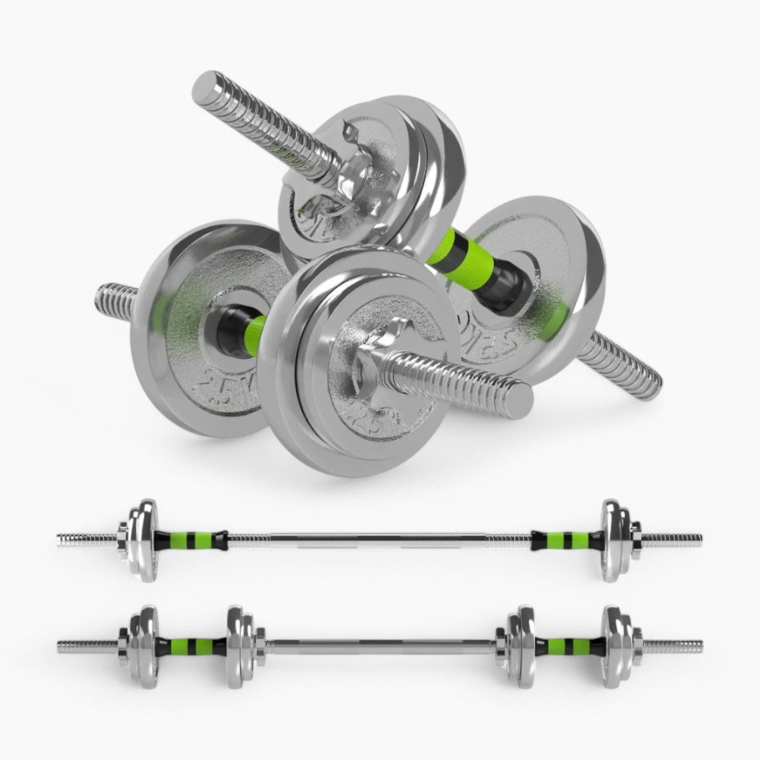 20kg Steel Adjustable Dumbbell Barbell Set